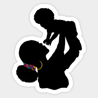 African Woman with Child, Mama Africa Sticker